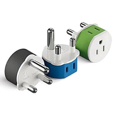 OREI South Africa, Botswana, Namibia Travel Plug Adapter - 2  USA Inputs - 3 Pack - Type M