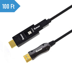 OREI 100 Feet Orei Fiber Optic Active HDMI Cable supports up to 4K @ 60Hz (FB-CB-100FT)