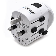 OREI M8 Plus Worldwide All-in-One Travel Plug Adapter Kit w/ Dual USB Chargers - White