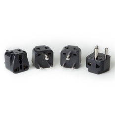 Type D - OREI  Grounded 2 in 1 Plug Adapter (4 Pack) - India, Africa