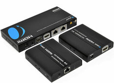 OREI UHD12-EX100-K: 4K 1x2 HDMI Extender Splitter Over CAT6/7 Up to 100 Ft with IR Remote & EDID