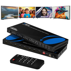 4K Switcher Splitter HDMI Matrix 4x4 - Supports UltraHD 4K@60Hz 4:4:4 (UHD-404R)