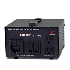 LiteFuze LT-1500 1500 Watt Heavy Duty Voltage Converter Transformer