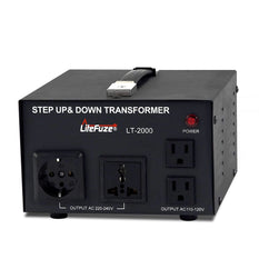 LiteFuze LT-2000 2000 Watt Heavy Duty Voltage Converter Transformer