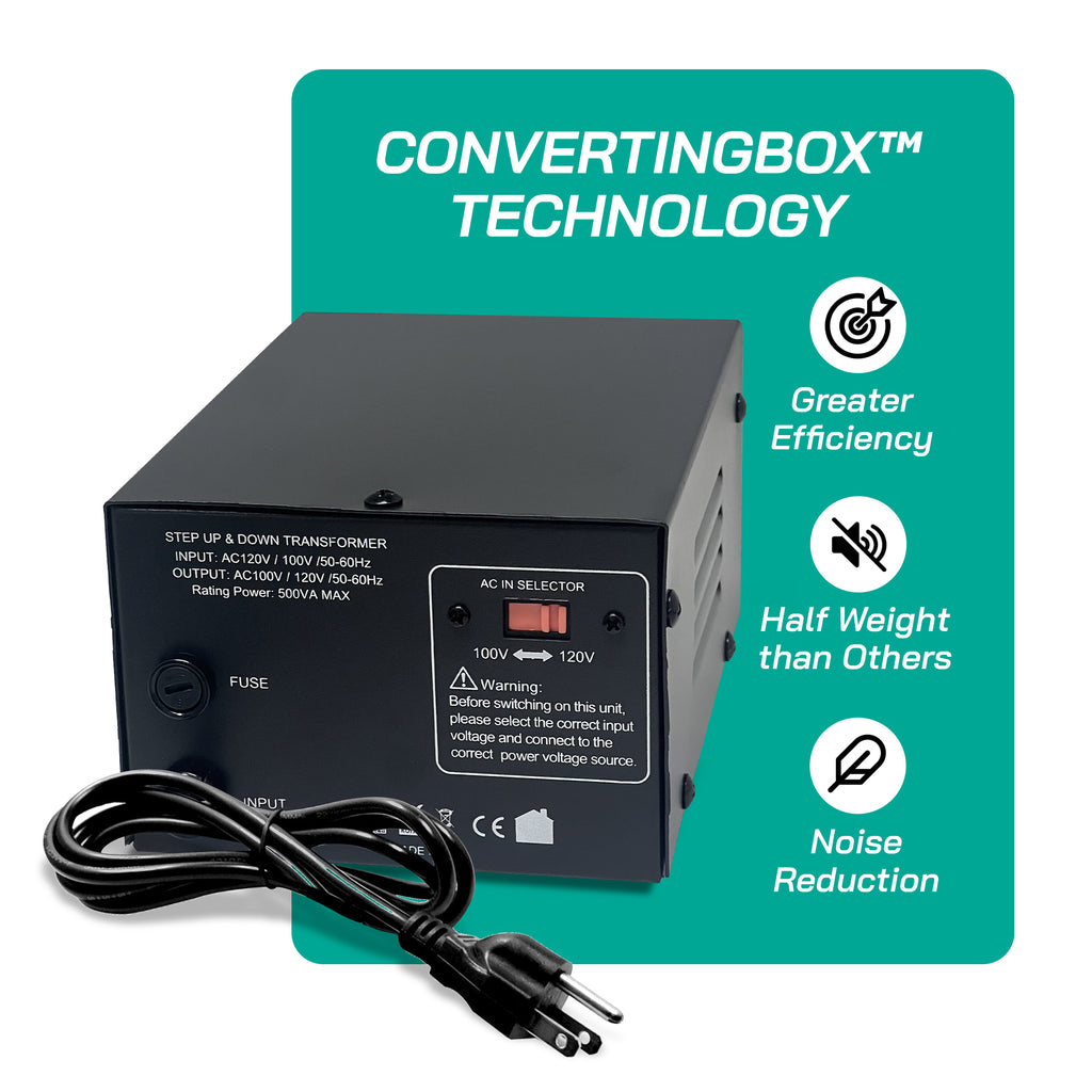 thumbnail image 2 of Lvyuan 500W-5000W Step Up/Down Voltage Converter – 110V-220V / 220V-110V With 4 Outlets & Universal Plugs 2 of 3