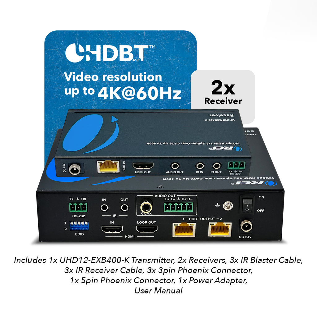 1x8 HDMI Extender Splitter Over CAT6/7 Upto 165 Ft- Loop-Out, IR Control &  EDID (HD18-EX165-K) 