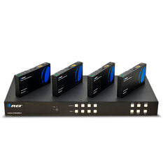 4x4 HDMI Extender With HDBaseT Over CAT5e/6/7 Upto 400 Ft - IR Control & EDID Management (UHD44-EXB400R-K)