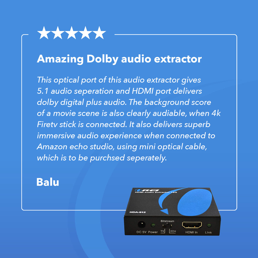 OREI HDA-912: HDMI Audio Extractor- Bombay Electronics