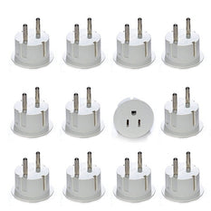 OREI American USA To European Schuko Germany Plug Adapter (12 Packs)