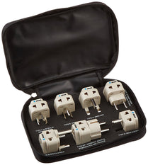 OREI 7 Travel Adapter Plug Set Safe Grounded For Europe, Germany, Italy, S. Africa, China, Australia, UK, India and More