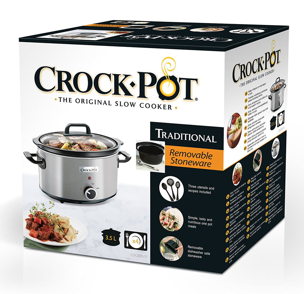 Crock-Pot Slowcooker 3.5 L stainless steel Traditional