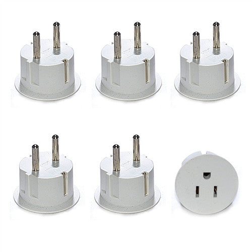 OREI 2 in 1 USA to Europe Adapter Plug (Schuko, Type E/F) - 2 Pack, Bl OREI 2 in 1 USA to Europe Adapter Plug (Schuko, Type E/F) - 2 Pack, Bl