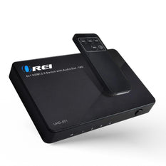 OREI UHD-401 High Powered 4x1 HDMI Switch with Audio Extraction & IR Remote