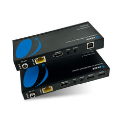 HDMI Extender with HDBaseT Over CAT5e/6/7 Up to 400 Ft - IR Control & Keyboard & Mouse Over Network (UHD-EXB400UR-K)