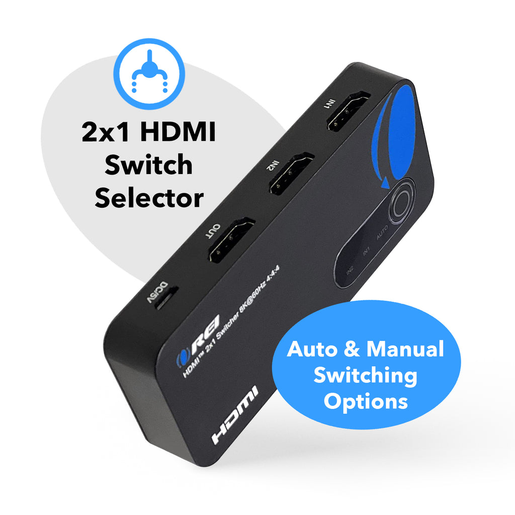 8K 2x1 HDMI Switch 4K @ 120hz 48Gbps - Prefect For
