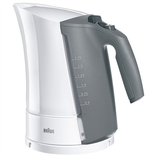 Aroma 1.5-Liter Electric Kettle, White/Grey