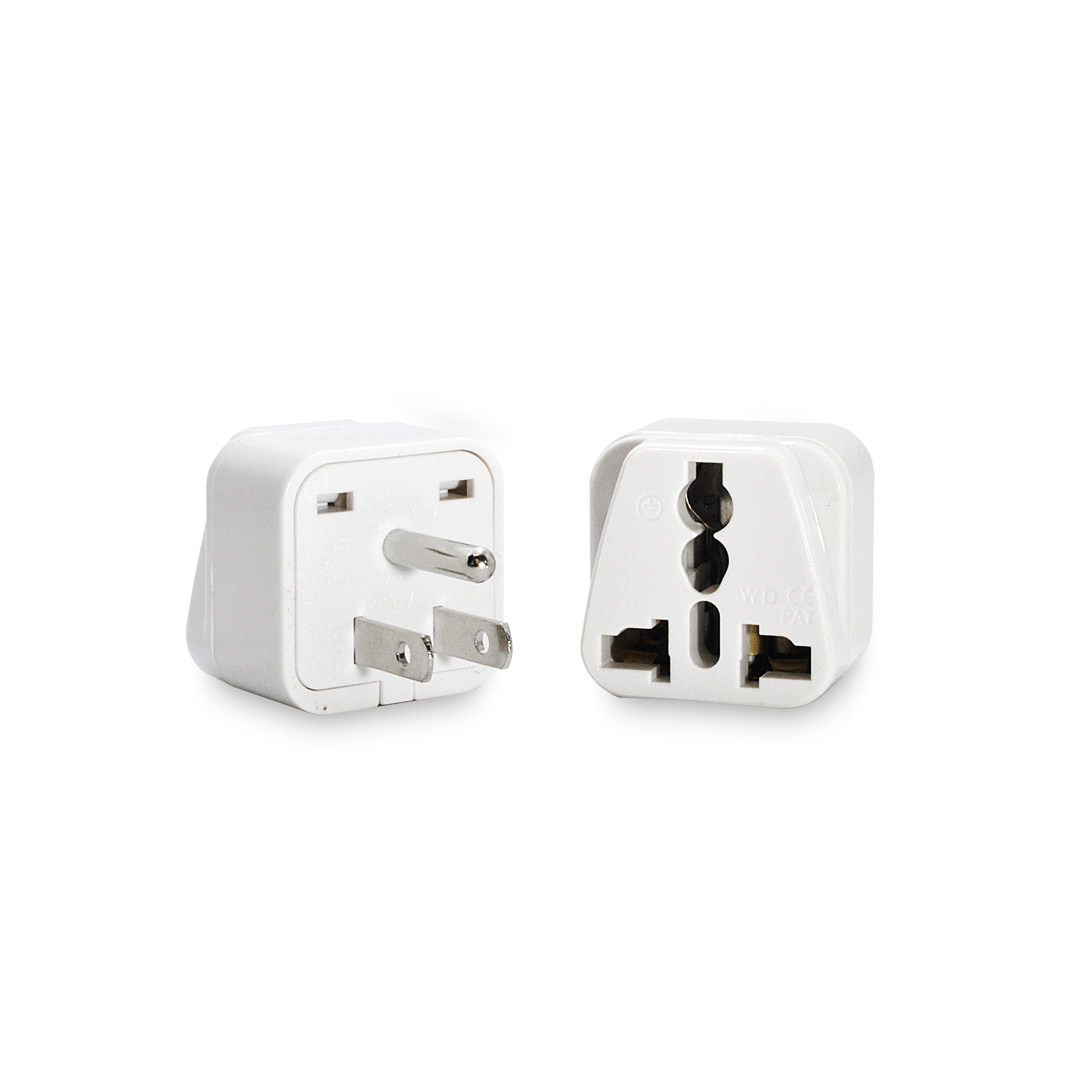 Pack of 2 Travel Adaptors Plug for UK To USA US Canada Mexico Adapter