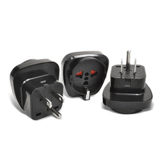 Orei GP-95 Schuko European to USA Grounded Plug Adapter (3 Pack)