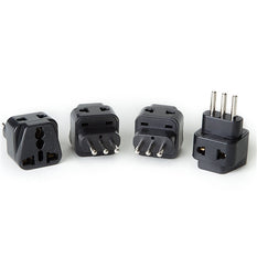 Type L - OREI Grounded 2 in 1 Plug Adapter (4 Pack) - Italy, Uruguay