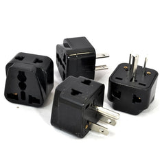 Type B - OREI Grounded 2 in 1 Plug Adapter (4 Pack) - USA, Japan, Canada