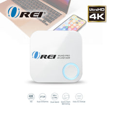 4K Wireless HDMI Display Receiver Adapter By OREI, 2.4G/5Ghz 4K@60hz Screen Mirroring Solution Miracast (WUHD-PRO)