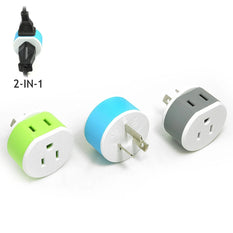 OREI Australia, New Zealand, China Travel Plug Adapter - 2  USA Inputs - 3 Pack - Type I