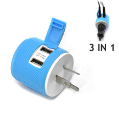 OREI Australia, New Zealand, China Travel Plug Adapter - Dual USB - Surge Protection - Type I