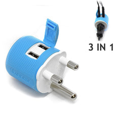 OREI South Africa, Botswana, Namibia Travel Plug Adapter - Dual USB - Surge Protection - Type M