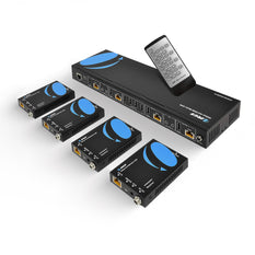 OREI 4K 4x4 HDMI Matrix Extender - 4K@60Hz Over Single CAT6/7 Cable Up to 230 Ft