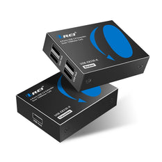 USB Over Ethernet Extender Upto 330 Feet - Extends USB 2.0 Signal Over CAT5e/6 LAN Ethernet Cable with 4 Ports (USB-EX330-K)