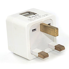 Type G - OREI 3.4A 2 USB Plug Adapter for UK, Hong Kong, Singapore - iPhone/iPad, Galaxy & More