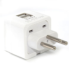 Type J -Orei Swizterland 2 USB (3.4A/17W) Travel Charger for all iPhone, iPad, Samsung Galaxy, Android, HTC One, Motorola, LG