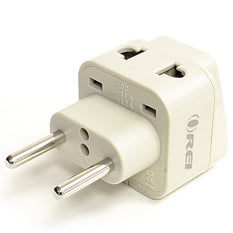 Type C - OREI Grounded 2 in 1 Plug Adapter - Europe, Russia, UAE