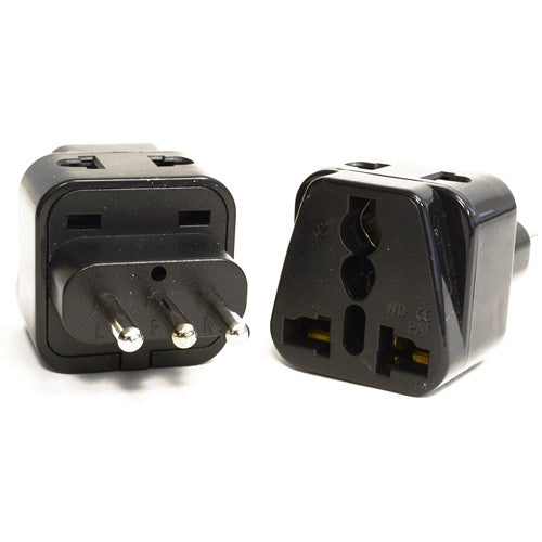 Type L Plug Adapter | OREI 2-in-1 Universal Plug | Italy, Uruguay