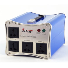 LiteFuze convertingbox 3000 Light Weight Voltage Converter Transformer - Step Up/Down - Heavy Duty - Lifetime Warranty