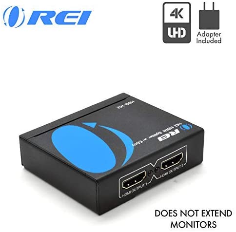 1x2 HDMI Splitter: 1-in 2-out, USB Powered, EDID, 3D Support (HD-102)